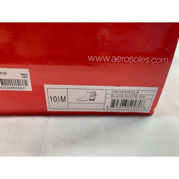 Aerosoles Crosswalk Ankle Boots Size 10.5 Black Suede Tie Back Comfort 1.5" heel - Picture 3 of 11
